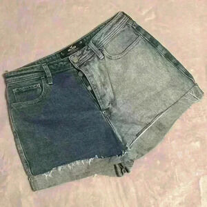 Hollister Ultra High Rise Mom Short 3” Women’s 11 w30 Dual Denim Vintage Stretch